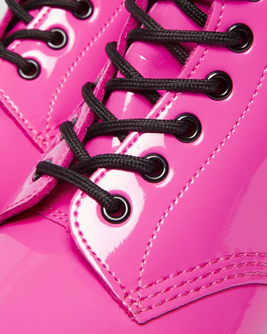 Botas con Cordones Dr Martens 1460 Patent Leather Mujer Rosas | 14830582