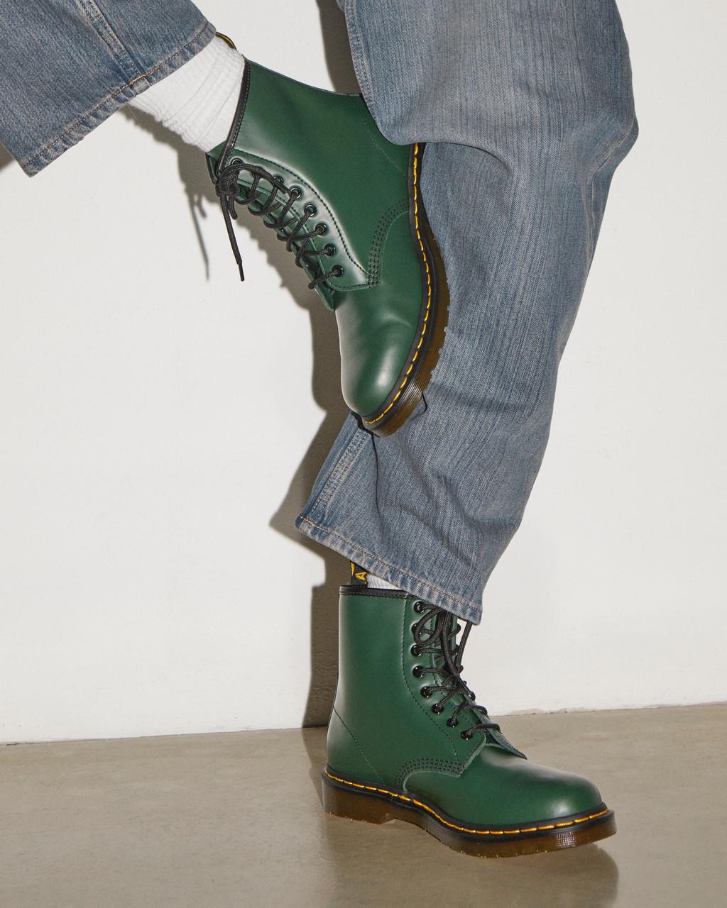 Botas con Cordones Dr Martens 1460 Smooth Leather Hombre Verdes | 31286732