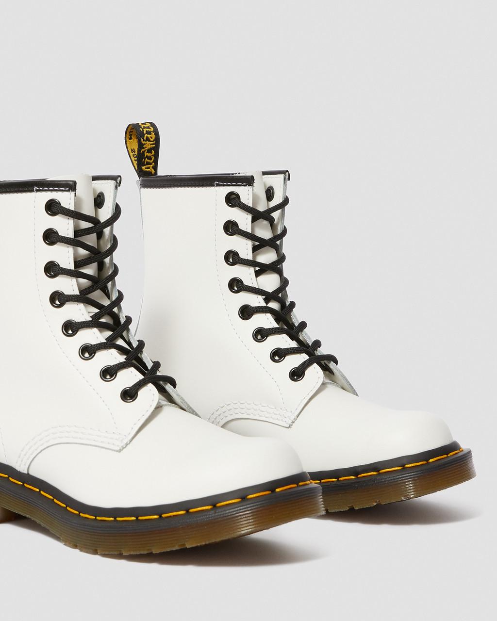Botas con Cordones Dr Martens 1460 Smooth Leather Mujer Blancos | 66580394