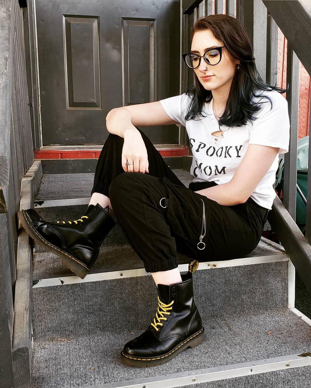 Botas con Cordones Dr Martens 1460 Smooth Leather Mujer Negros | 59121772