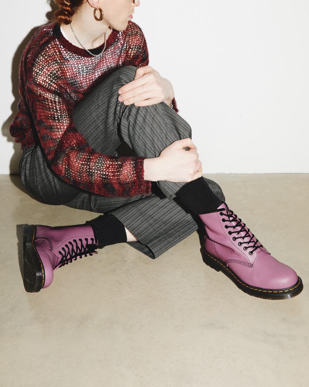 Botas con Cordones Dr Martens 1460 Smooth Leather Hombre Morados | 53801061
