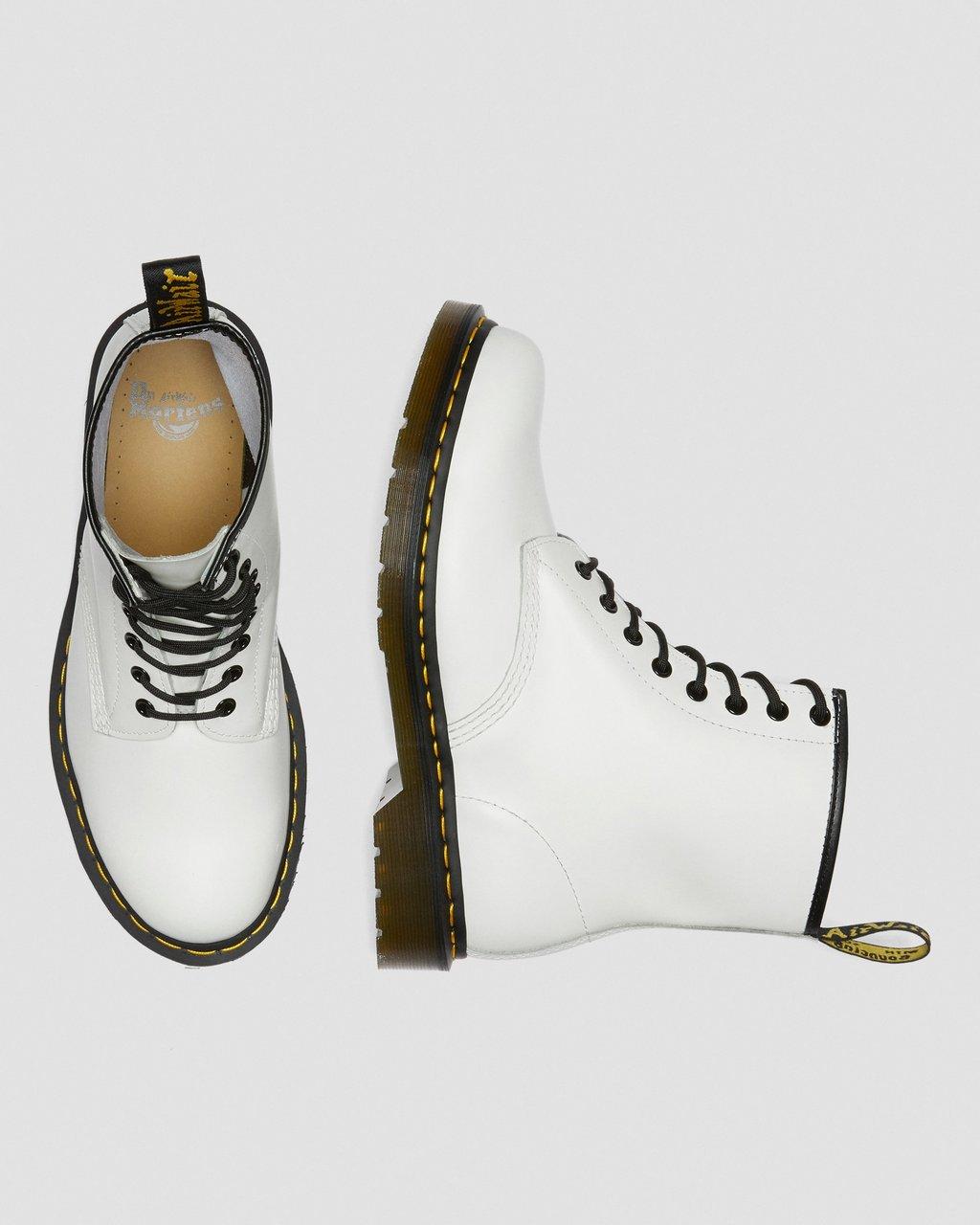 Botas con Cordones Dr Martens 1460 Smooth Leather Mujer Blancos | 31633544