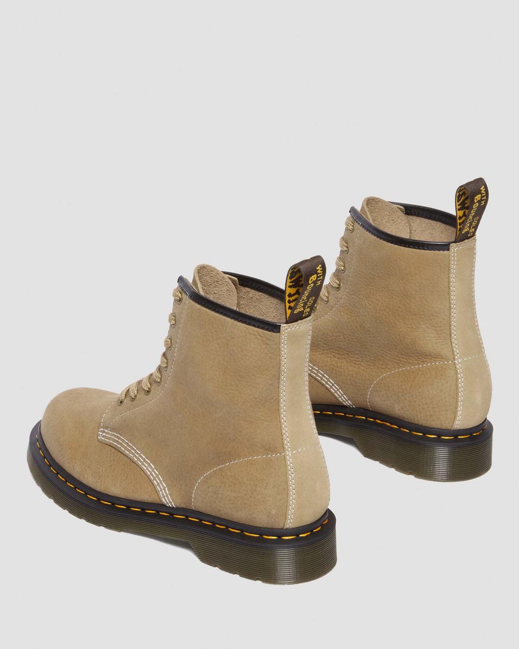 Botas con Cordones Dr Martens 1460 Tumbled Nubuck Leather Mujer Marrom | 90077318