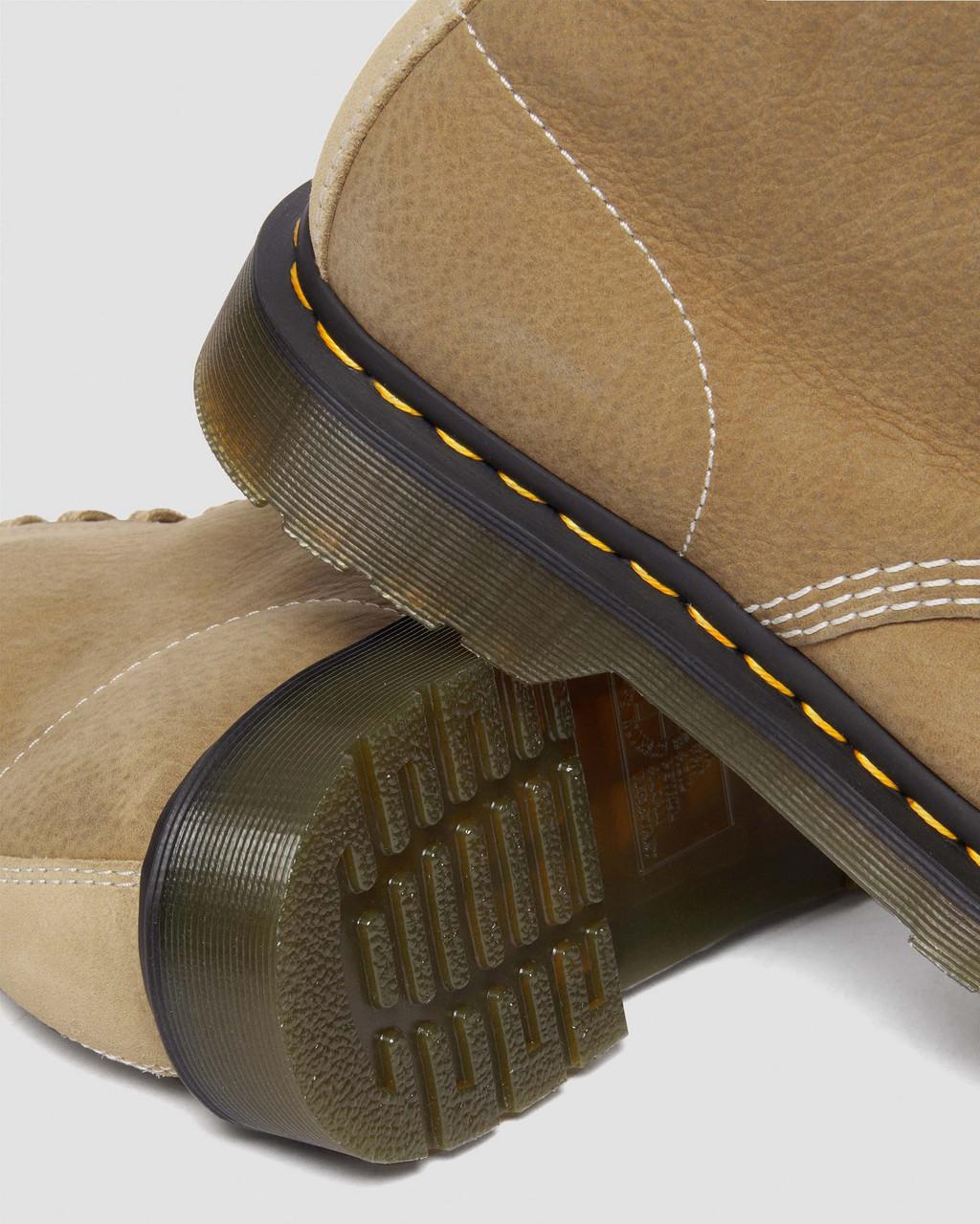 Botas con Cordones Dr Martens 1460 Tumbled Nubuck Leather Mujer Marrom | 90077318