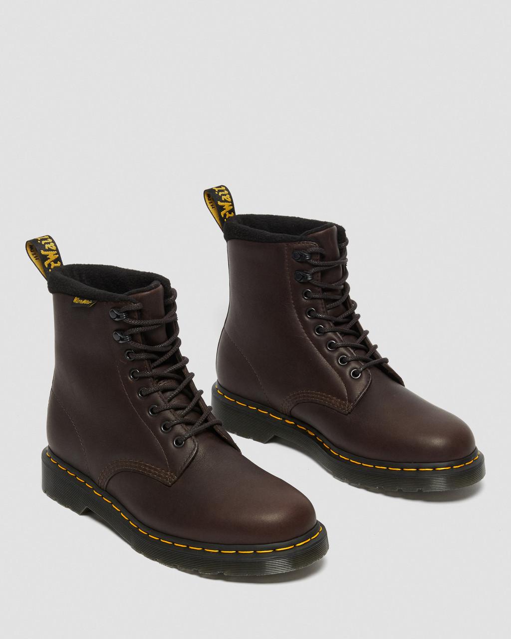 Botas con Cordones Dr Martens 1460 Warmwair Leather Mujer Marrom | 26172706