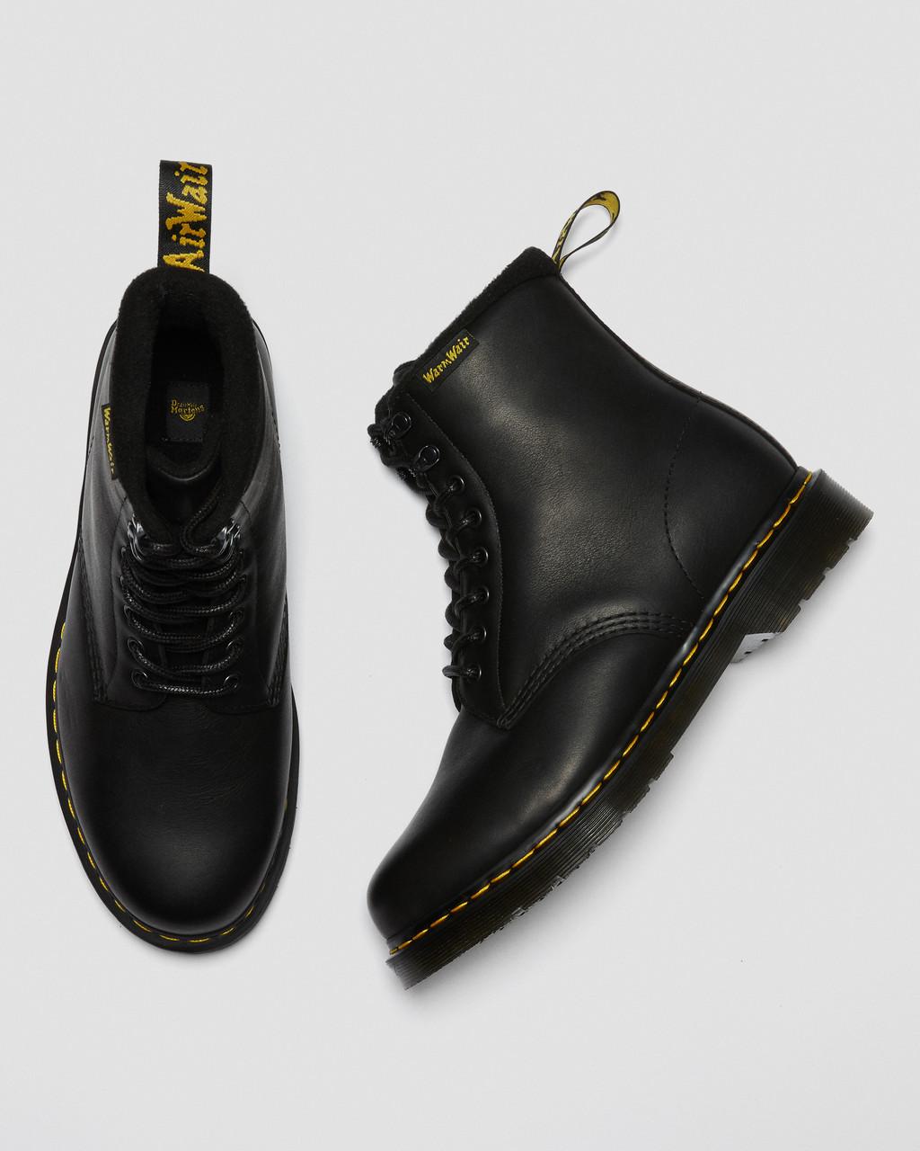 Botas con Cordones Dr Martens 1460 Warmwair Leather Mujer Negros | 30803759