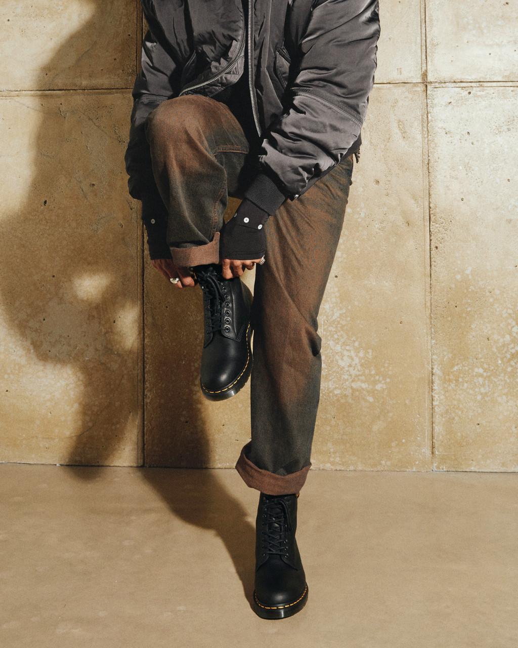 Botas con Cordones Dr Martens 1460 Warmwair Leather Hombre Negros | 71624913