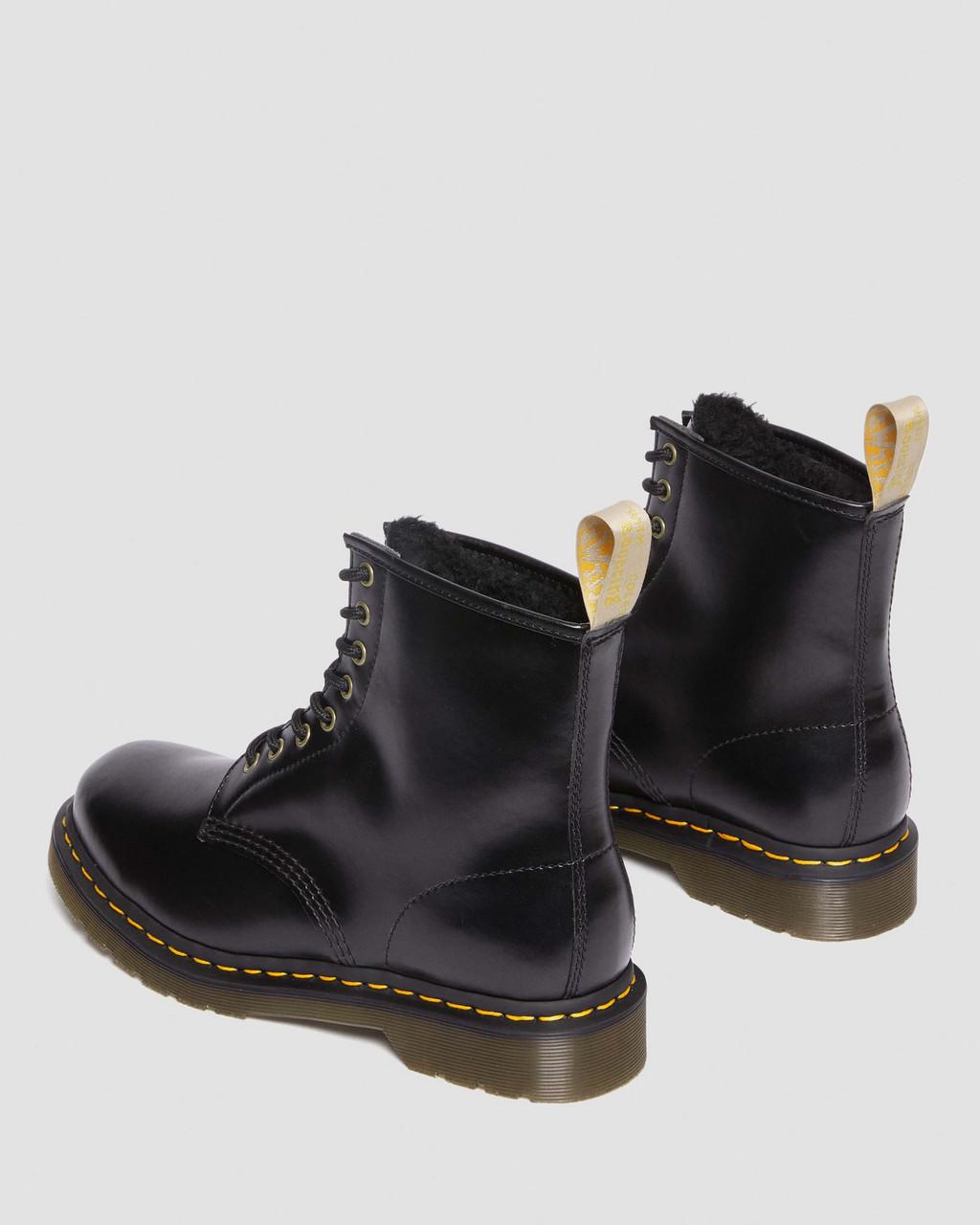 Botas con Cordones Dr Martens Vegan 1460 Faux Fur Lined Mujer Negros | 20314281