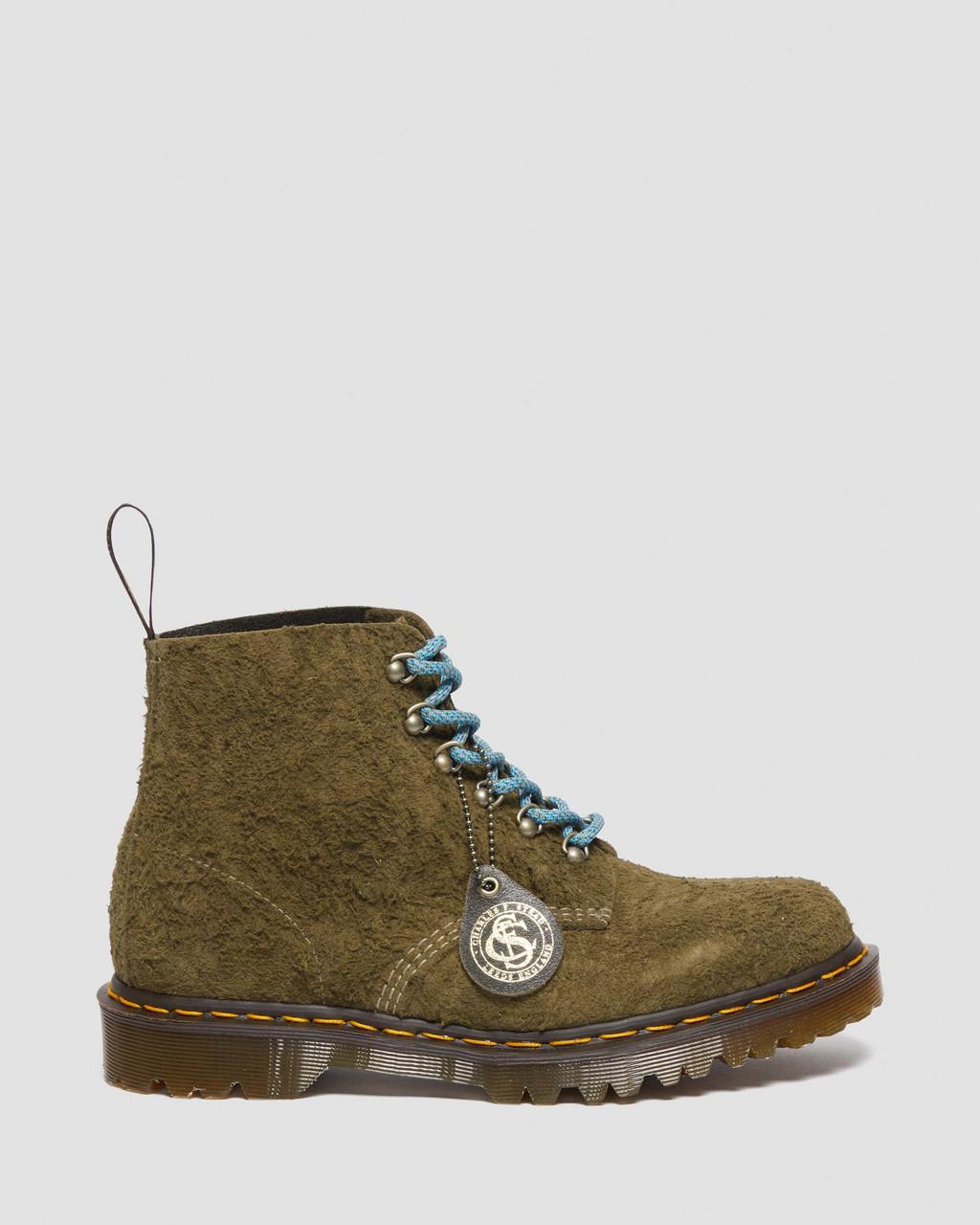 Botines Dr Martens 101 Made in England Hardware Suede Mujer Verde Oliva | 73221100
