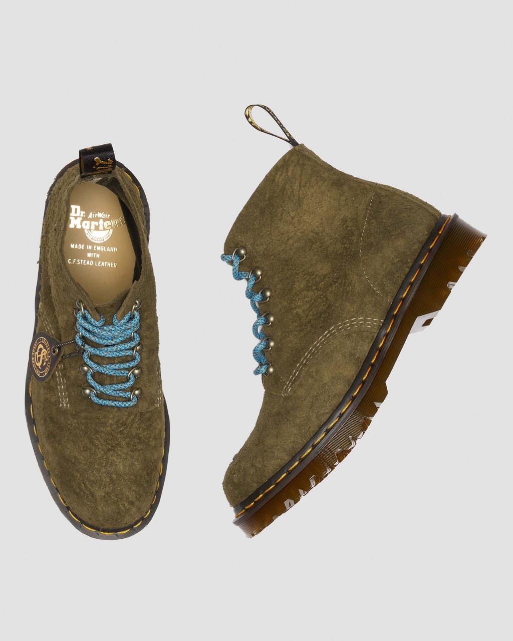 Botines Dr Martens 101 Made in England Hardware Suede Mujer Verde Oliva | 73221100