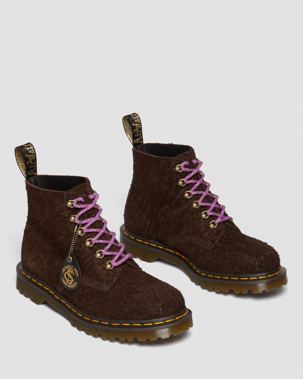 Botines Dr Martens 101 Made in England Hardware Suede Mujer Marrom | 17330384