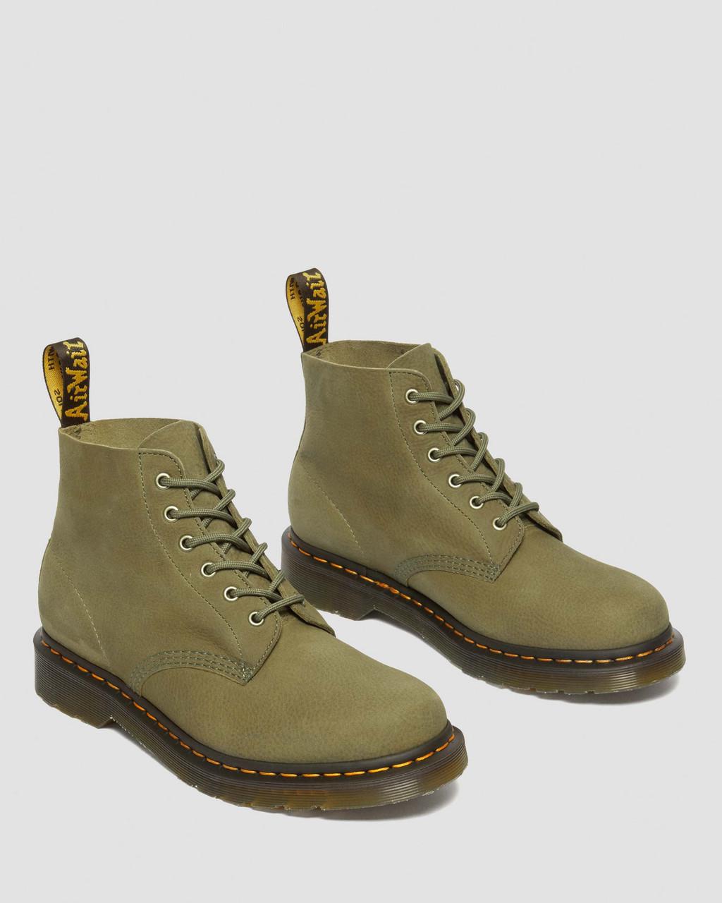 Botines Dr Martens 101 Tumbled Nubuck Leather Hombre Verde Oliva | 79053015