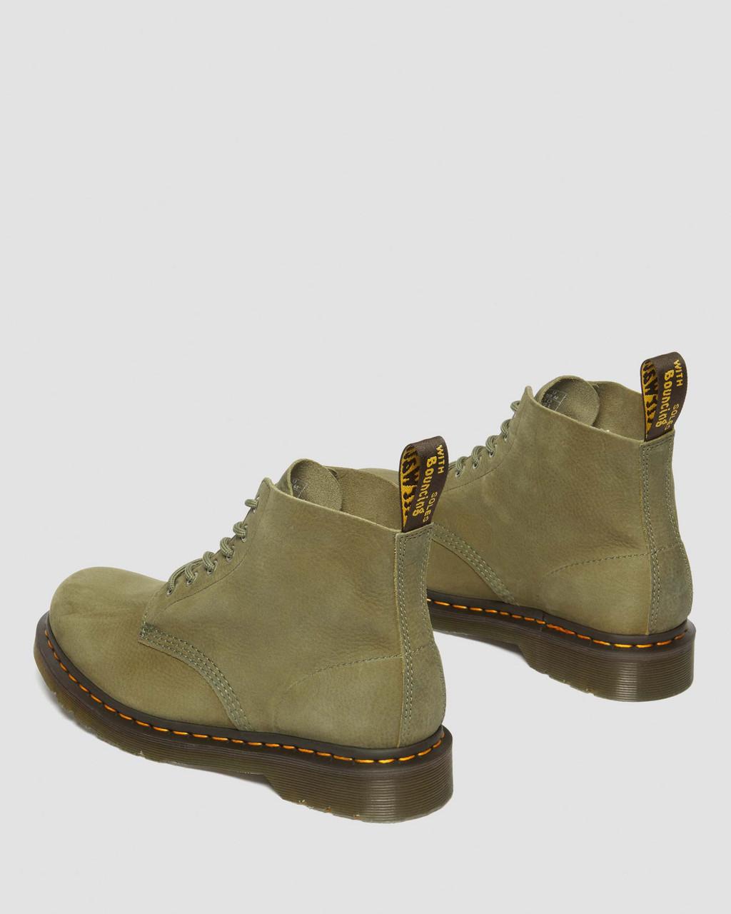 Botines Dr Martens 101 Tumbled Nubuck Leather Hombre Verde Oliva | 79053015