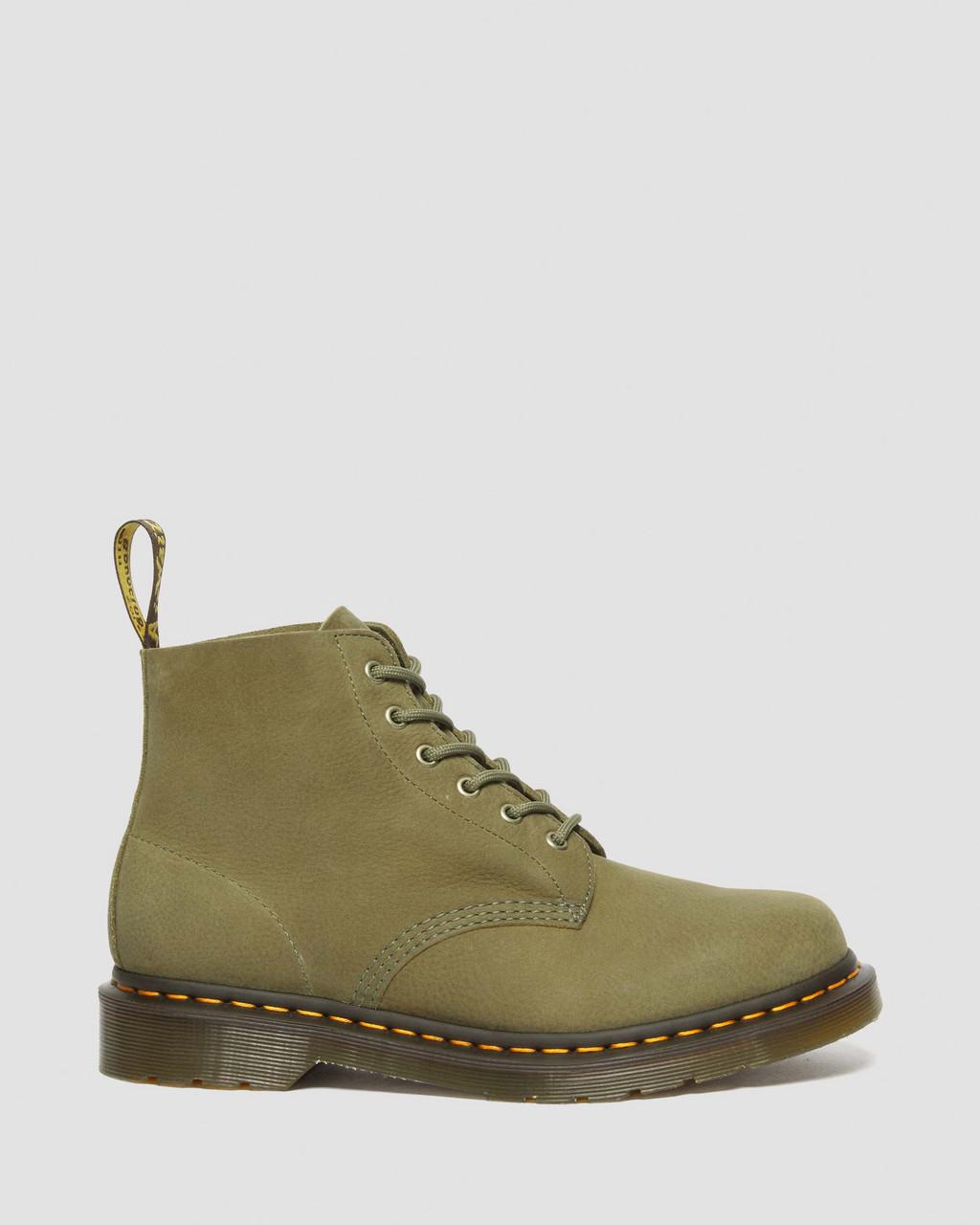 Botines Dr Martens 101 Tumbled Nubuck Leather Hombre Verde Oliva | 79053015