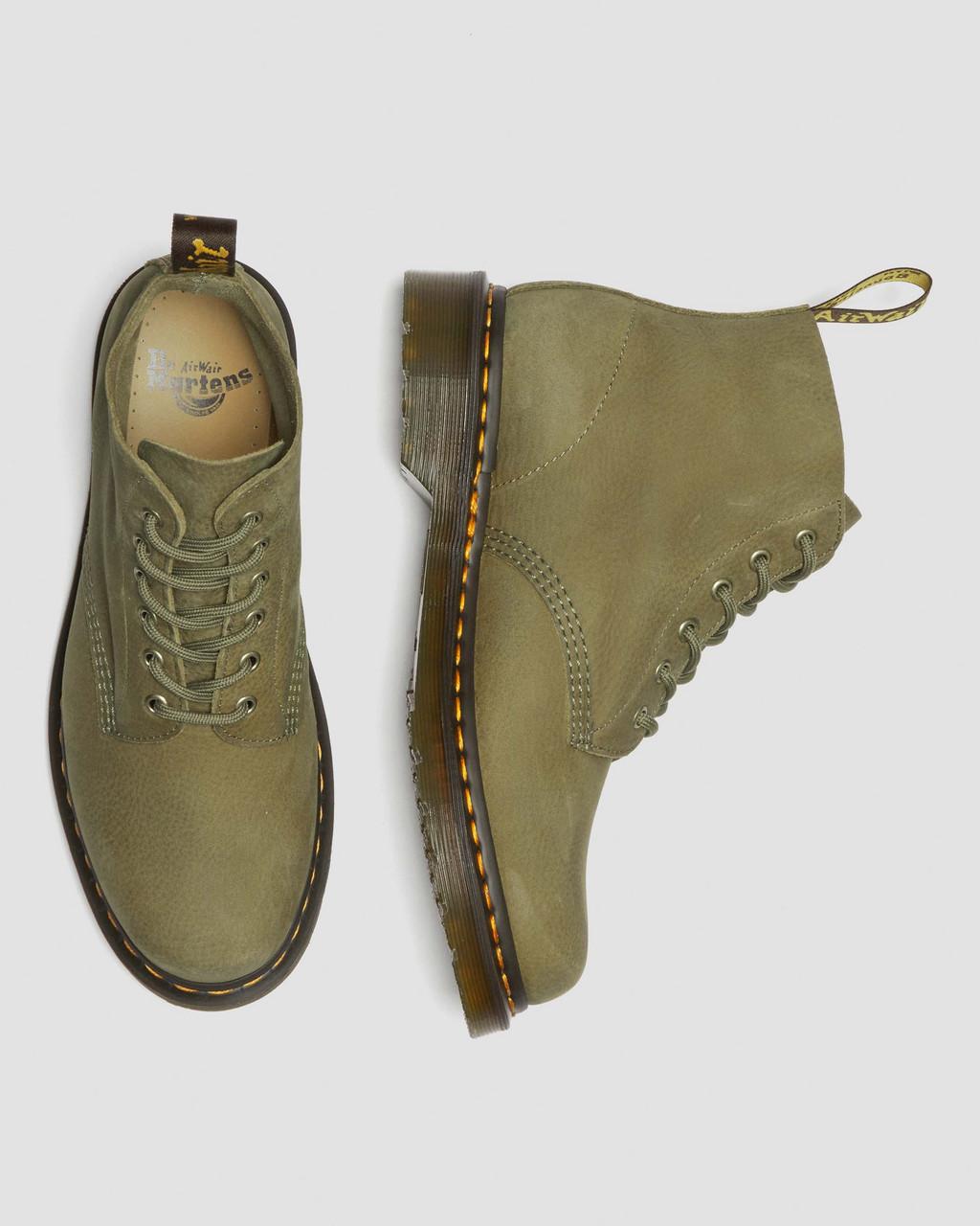 Botines Dr Martens 101 Tumbled Nubuck Leather Hombre Verde Oliva | 79053015
