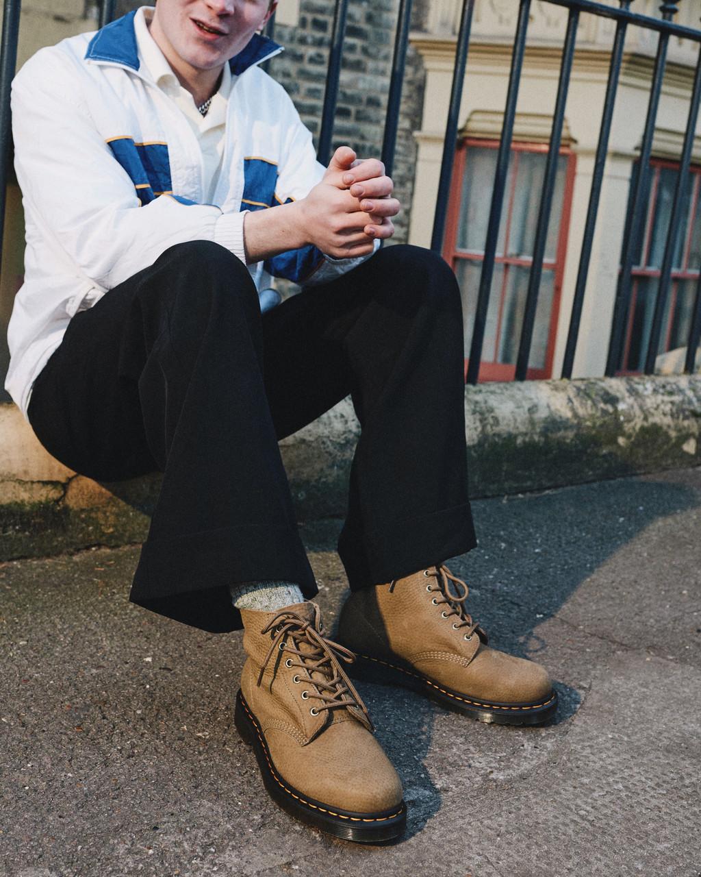 Botines Dr Martens 101 Tumbled Nubuck Leather Hombre Marrom | 92892793