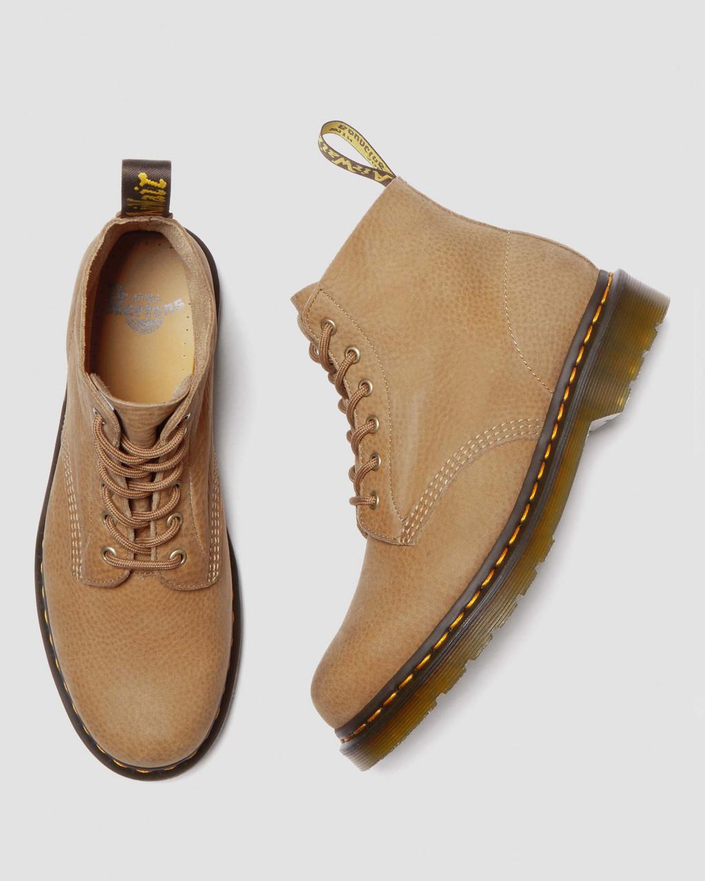 Botines Dr Martens 101 Tumbled Nubuck Leather Hombre Marrom | 92892793