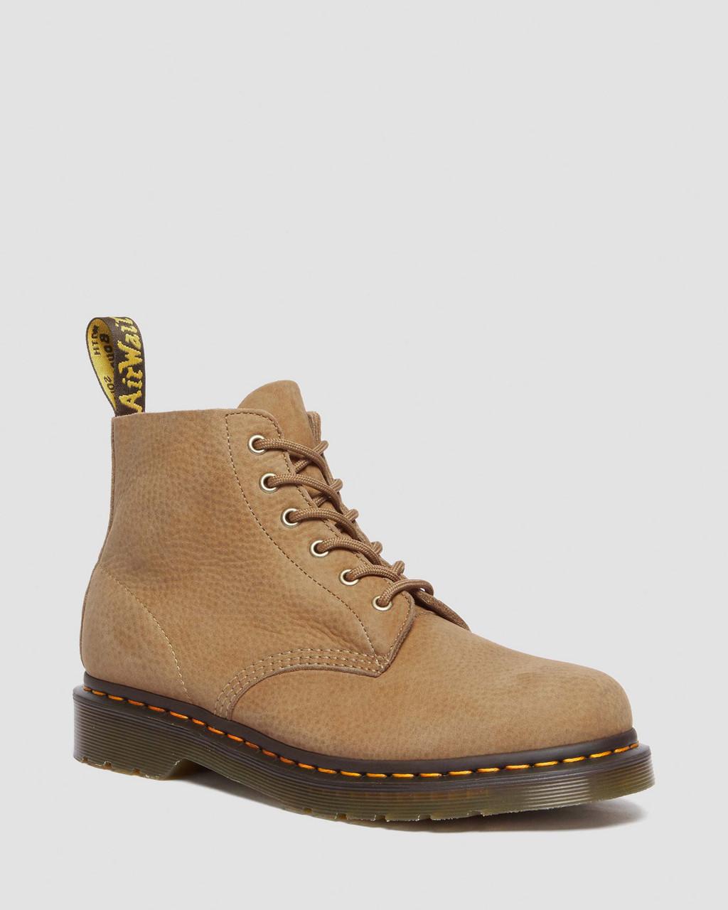 Botines Dr Martens 101 Tumbled Nubuck Leather Hombre Marrom | 92892793