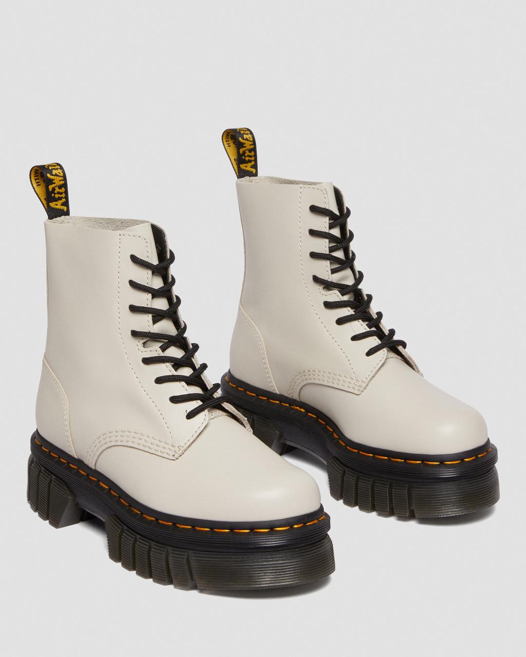 Botines Dr Martens Audrick Nappa Leather Platform Mujer Beige | 17708803