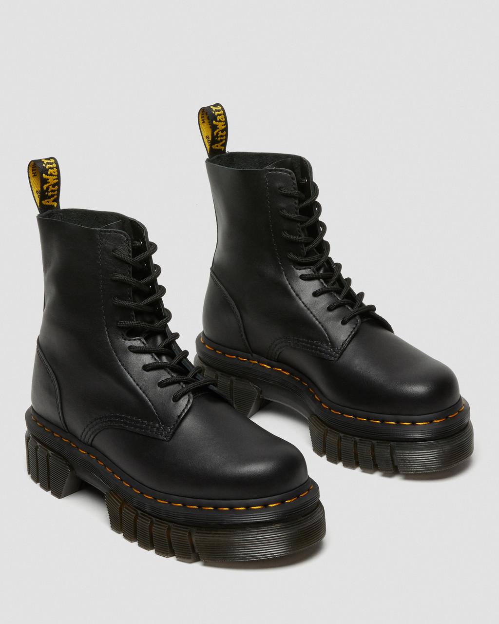 Botines Dr Martens Audrick Nappa Leather Platform Mujer Negros | 54377751