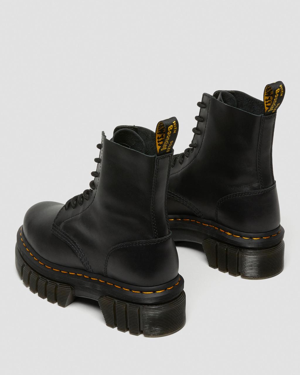 Botines Dr Martens Audrick Nappa Leather Platform Mujer Negros | 54377751