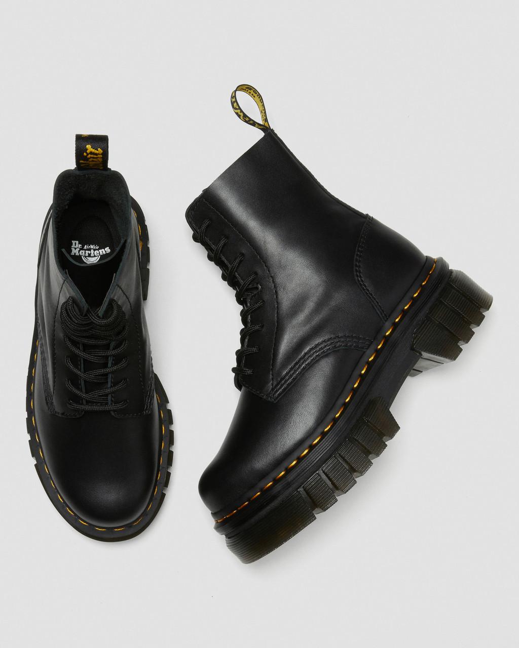 Botines Dr Martens Audrick Nappa Leather Platform Mujer Negros | 54377751