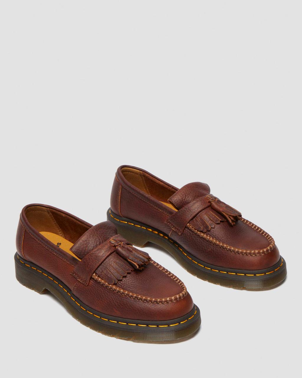 Mocasines Dr Martens Adrian Ambassador Yellow Stitch Leather Hombre Vino | 27030092