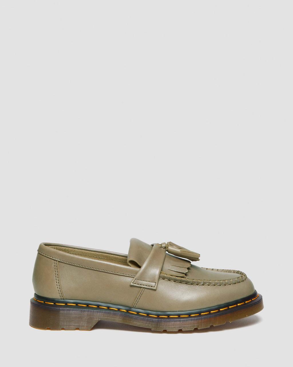 Mocasines Dr Martens Adrian Carrara Leather Tassel Hombre Verde Oliva | 83508119
