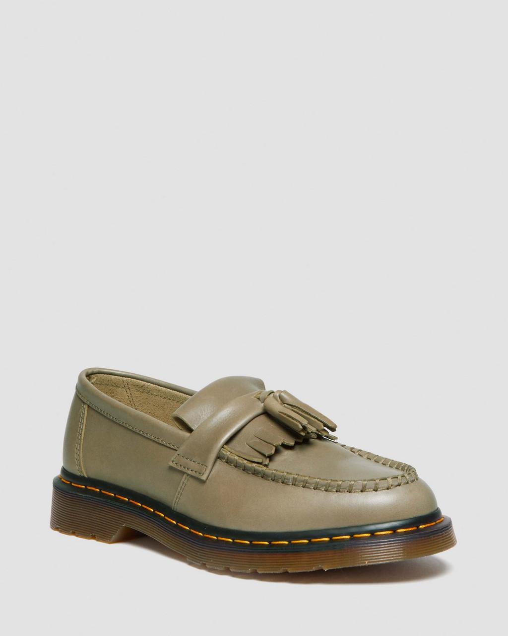 Mocasines Dr Martens Adrian Carrara Leather Tassel Hombre Verde Oliva | 83508119