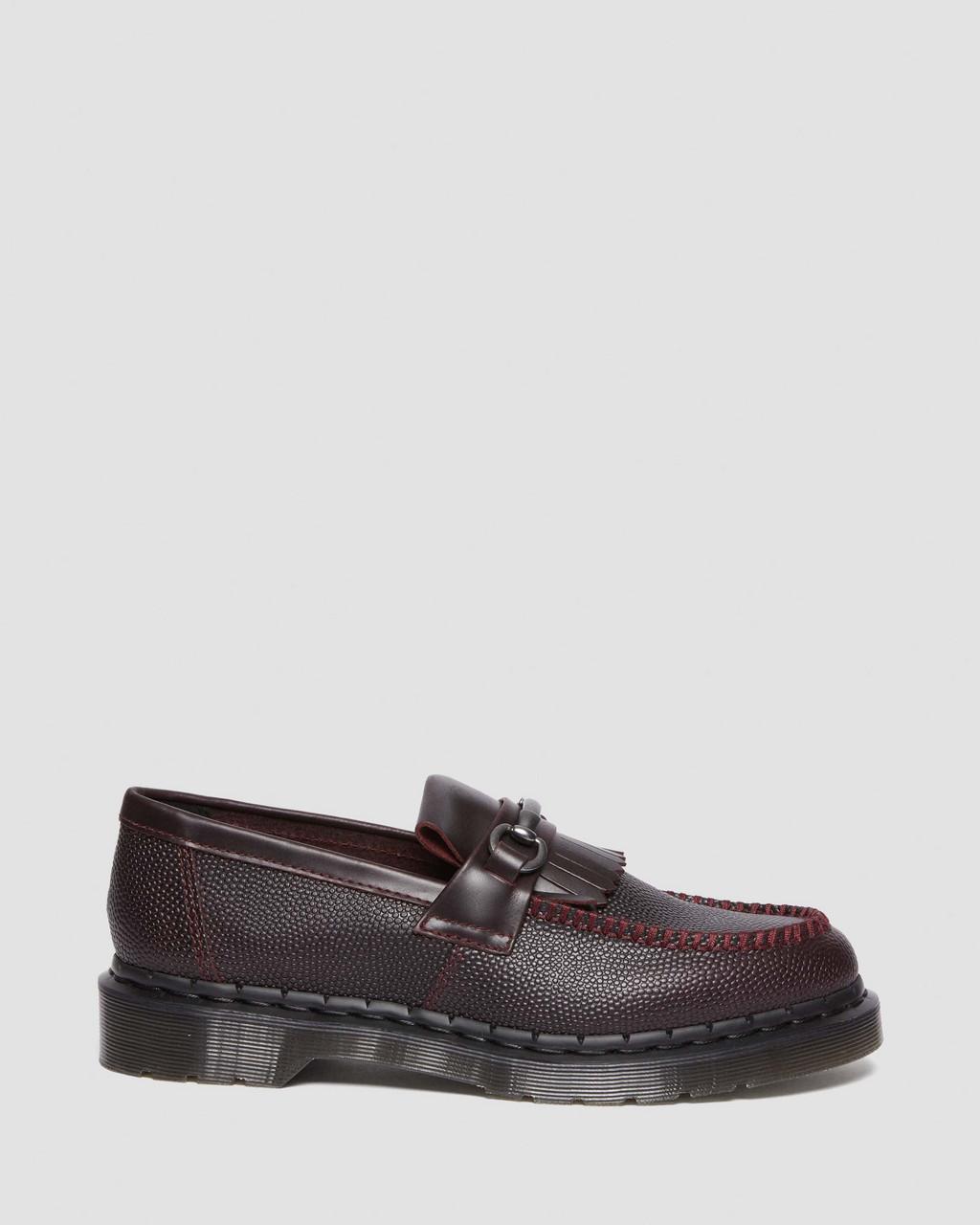 Mocasines Dr Martens Adrian Snaffle Pebble Grain Leather Kiltie Mujer Vino | 76022406