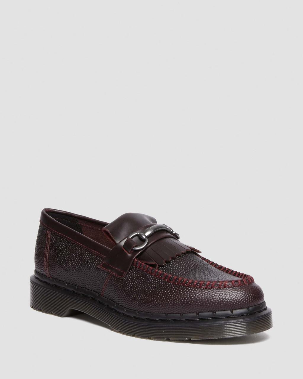 Mocasines Dr Martens Adrian Snaffle Pebble Grain Leather Kiltie Mujer Vino | 76022406