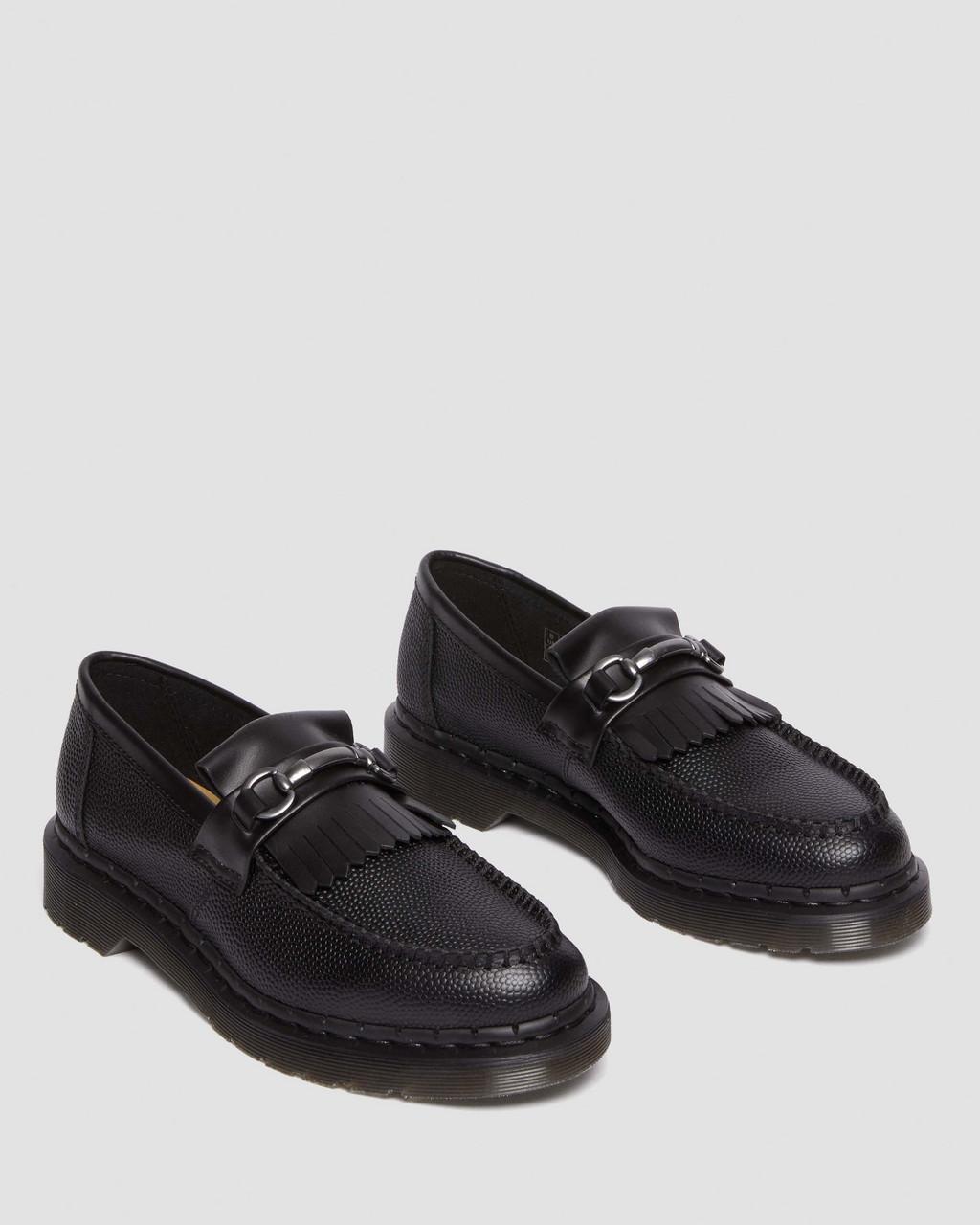 Mocasines Dr Martens Adrian Snaffle Pebble Grain Leather Kiltie Mujer Negros | 30871609