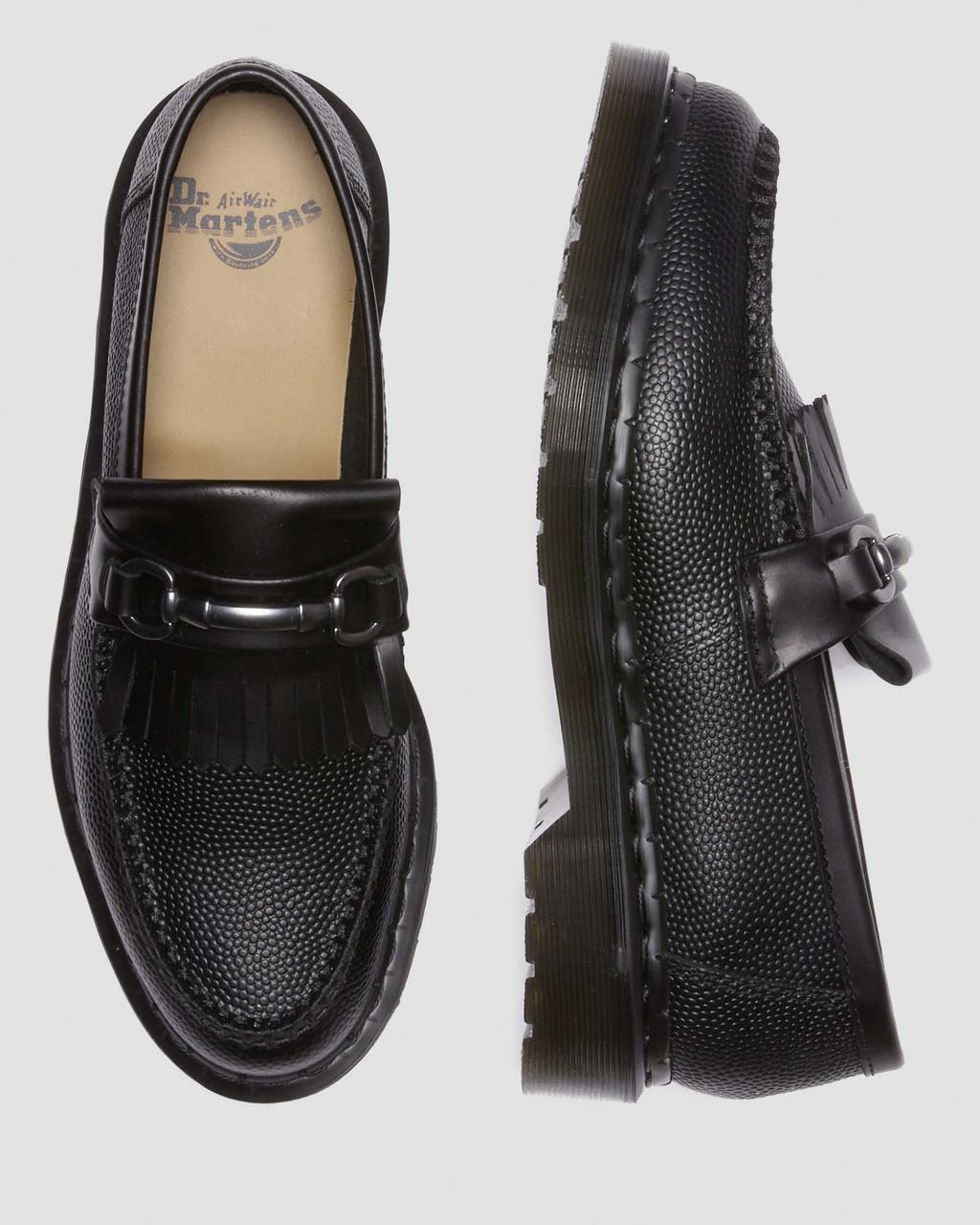 Mocasines Dr Martens Adrian Snaffle Pebble Grain Leather Kiltie Mujer Negros | 30871609
