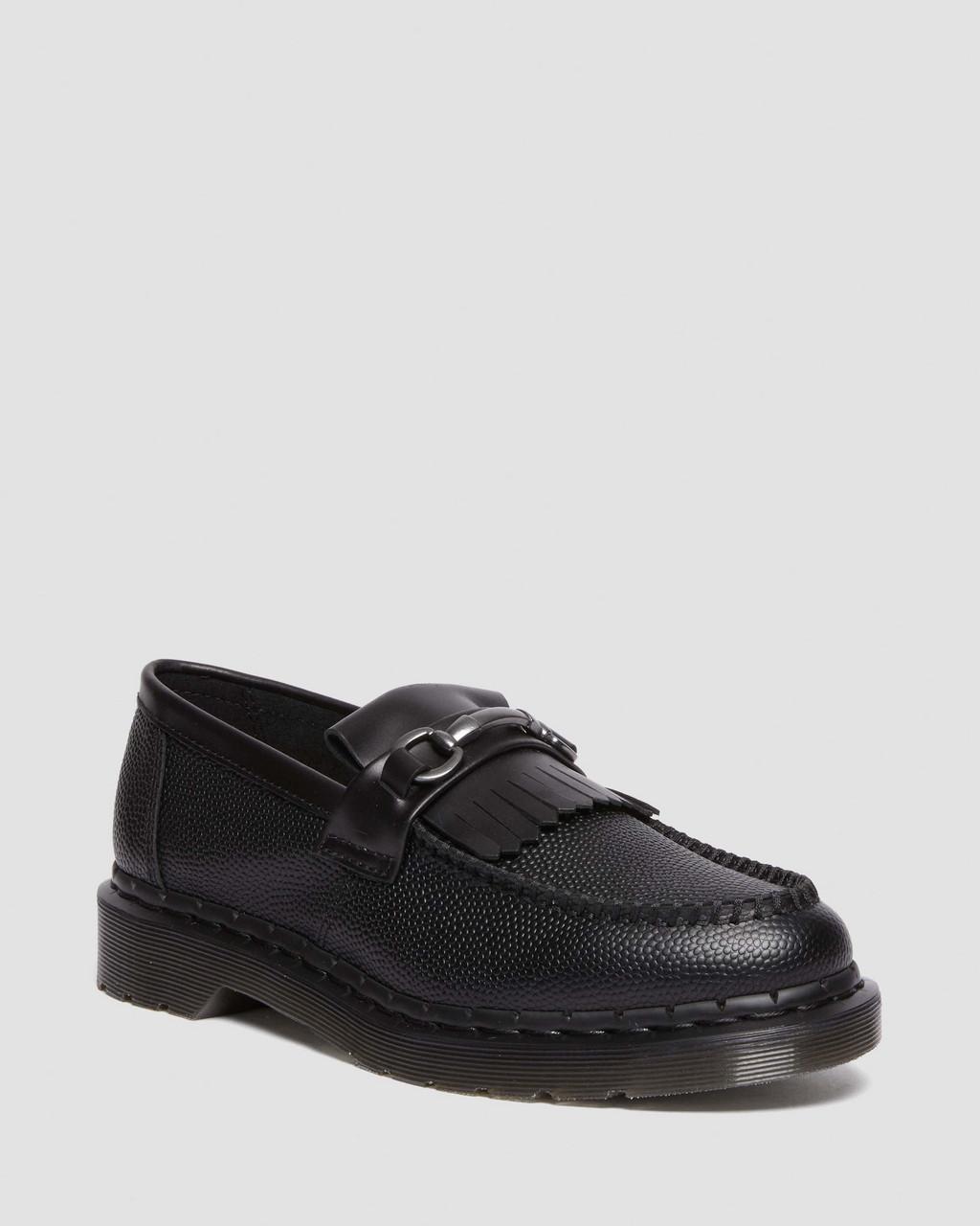 Mocasines Dr Martens Adrian Snaffle Pebble Grain Leather Kiltie Mujer Negros | 30871609