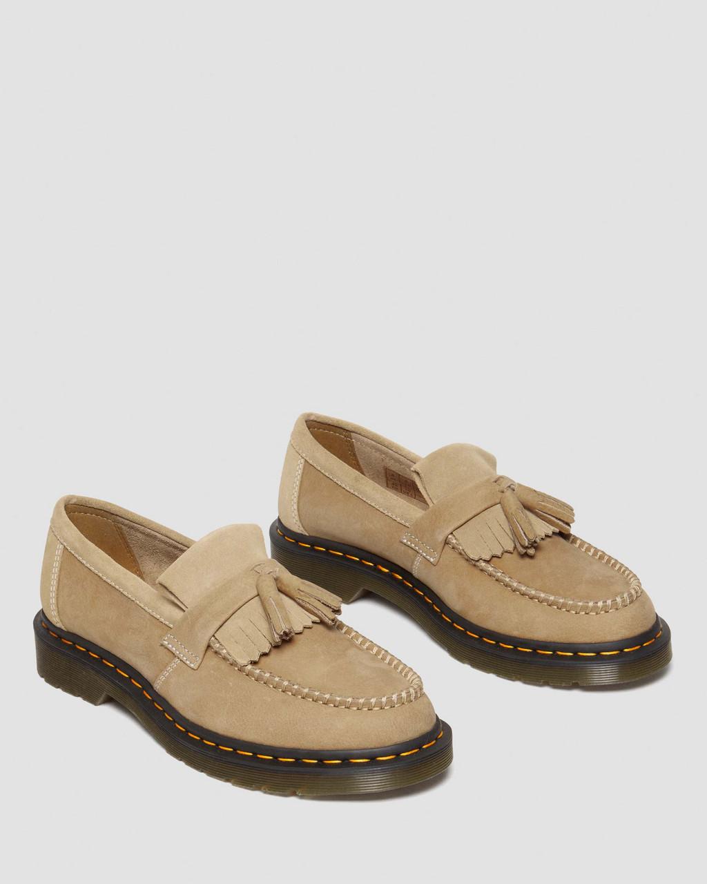 Mocasines Dr Martens Adrian Tumbled Nubuck Leather Tassel Hombre Marrom | 33665163