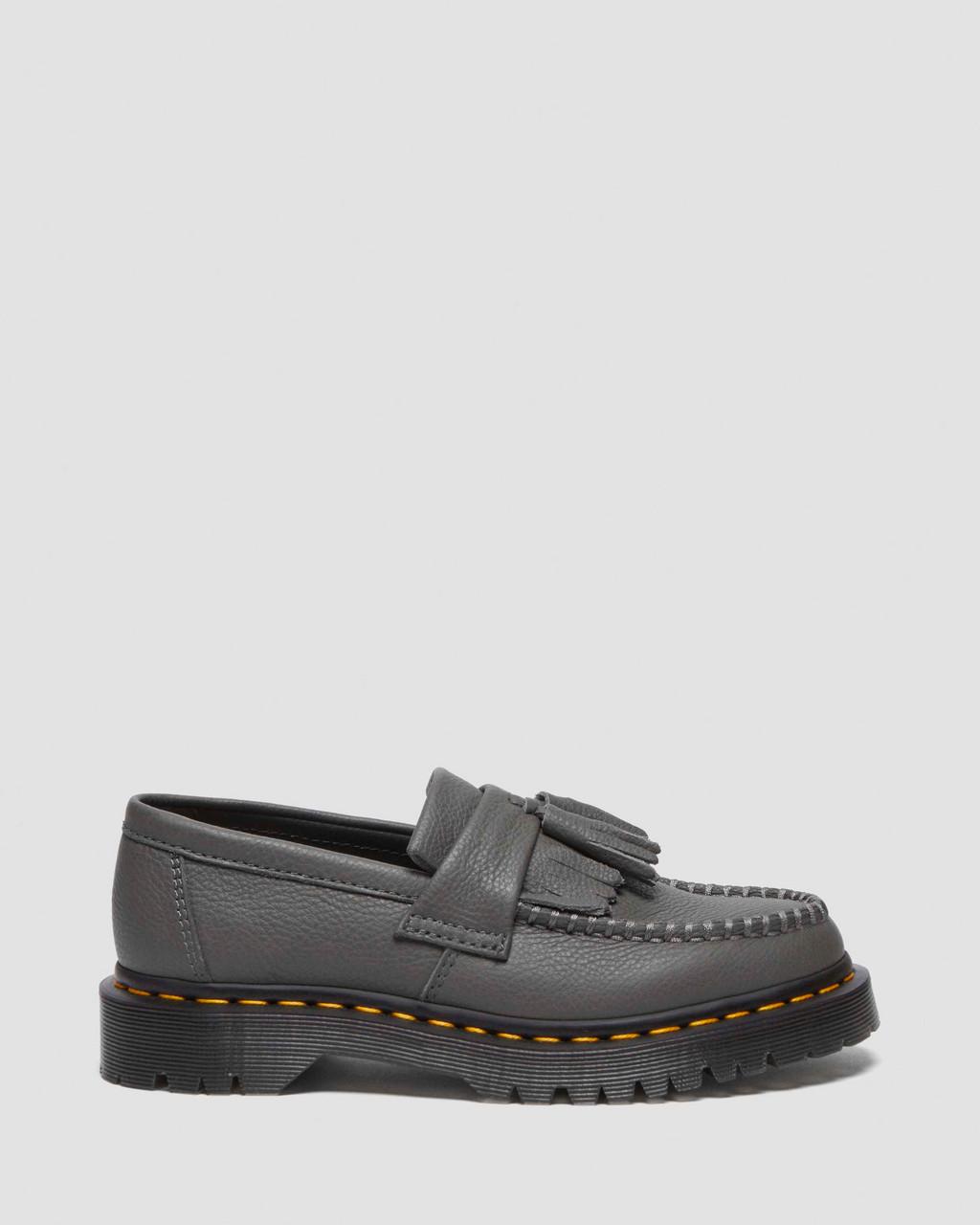 Mocasines Dr Martens Adrian Virginia Leather Tassel Mujer Grises | 74074968