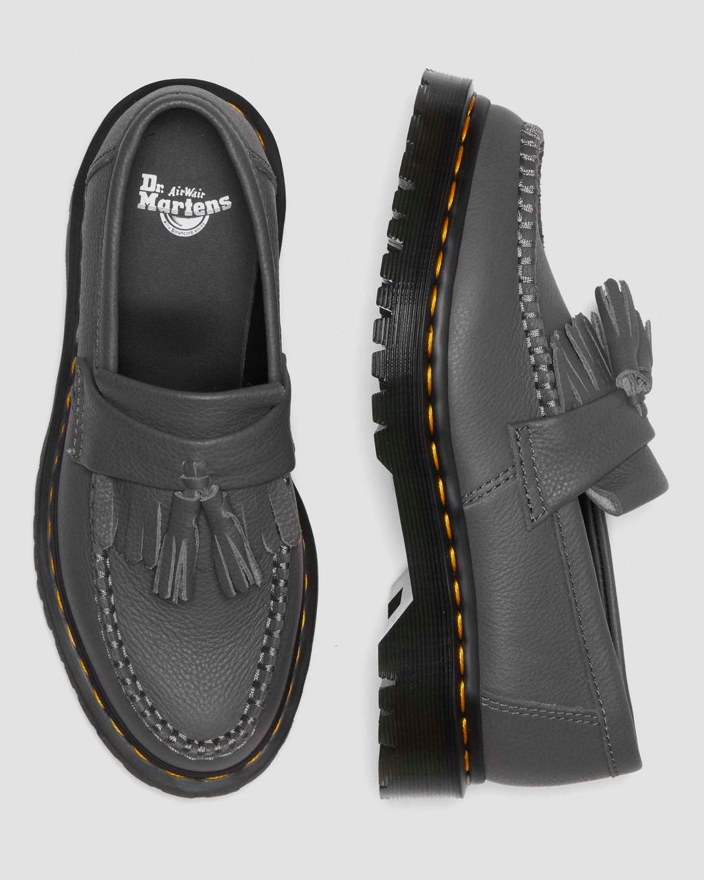 Mocasines Dr Martens Adrian Virginia Leather Tassel Mujer Grises | 74074968