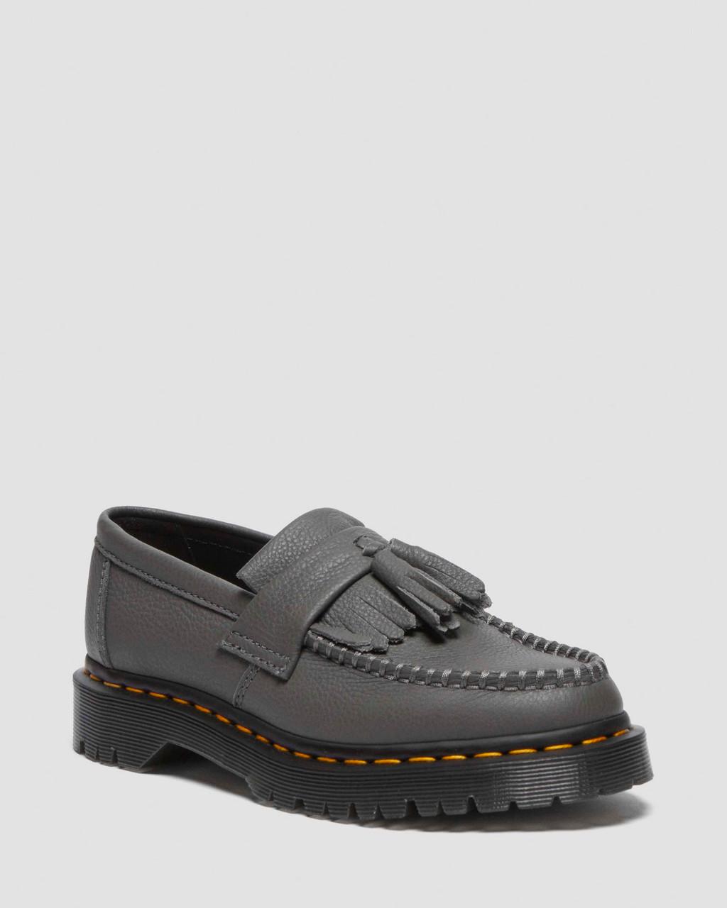 Mocasines Dr Martens Adrian Virginia Leather Tassel Mujer Grises | 74074968