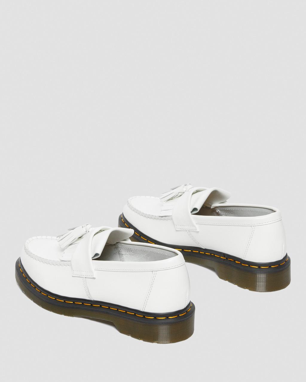Mocasines Dr Martens Adrian Yellow Stitch Leather Tassel Mujer Blancos | 46530044