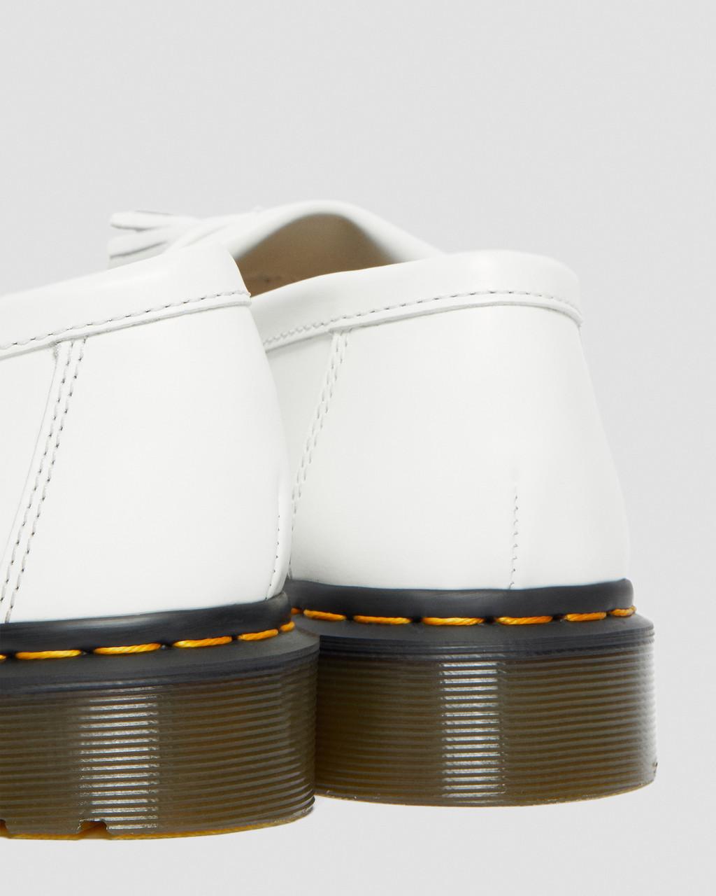 Mocasines Dr Martens Adrian Yellow Stitch Leather Tassel Mujer Blancos | 46530044