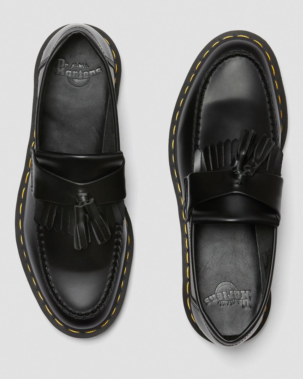 Mocasines Dr Martens Adrian Yellow Stitch Leather Tassel Hombre Negros | 78730835