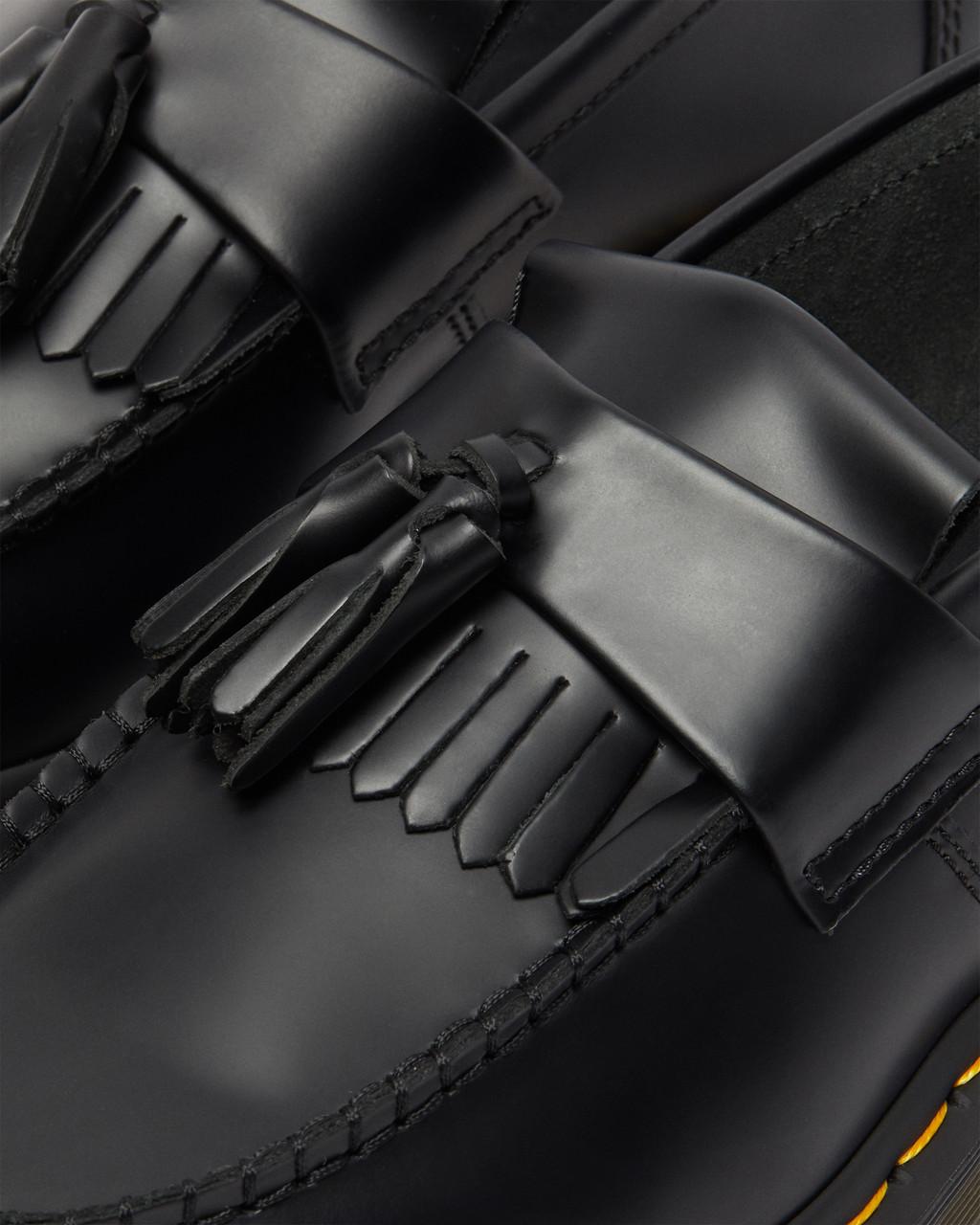 Mocasines Dr Martens Adrian Yellow Stitch Leather Tassel Hombre Negros | 78730835