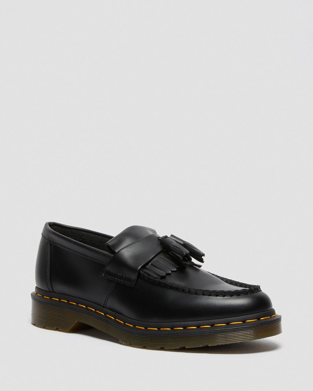 Mocasines Dr Martens Adrian Yellow Stitch Leather Tassel Hombre Negros | 78730835