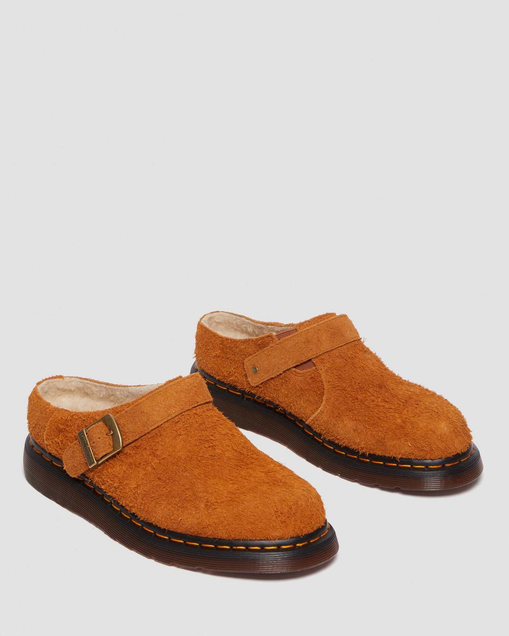 Mulas Dr Martens Isham Faux Shearling Lined Suede Slingback Mujer Marrom | 62787904