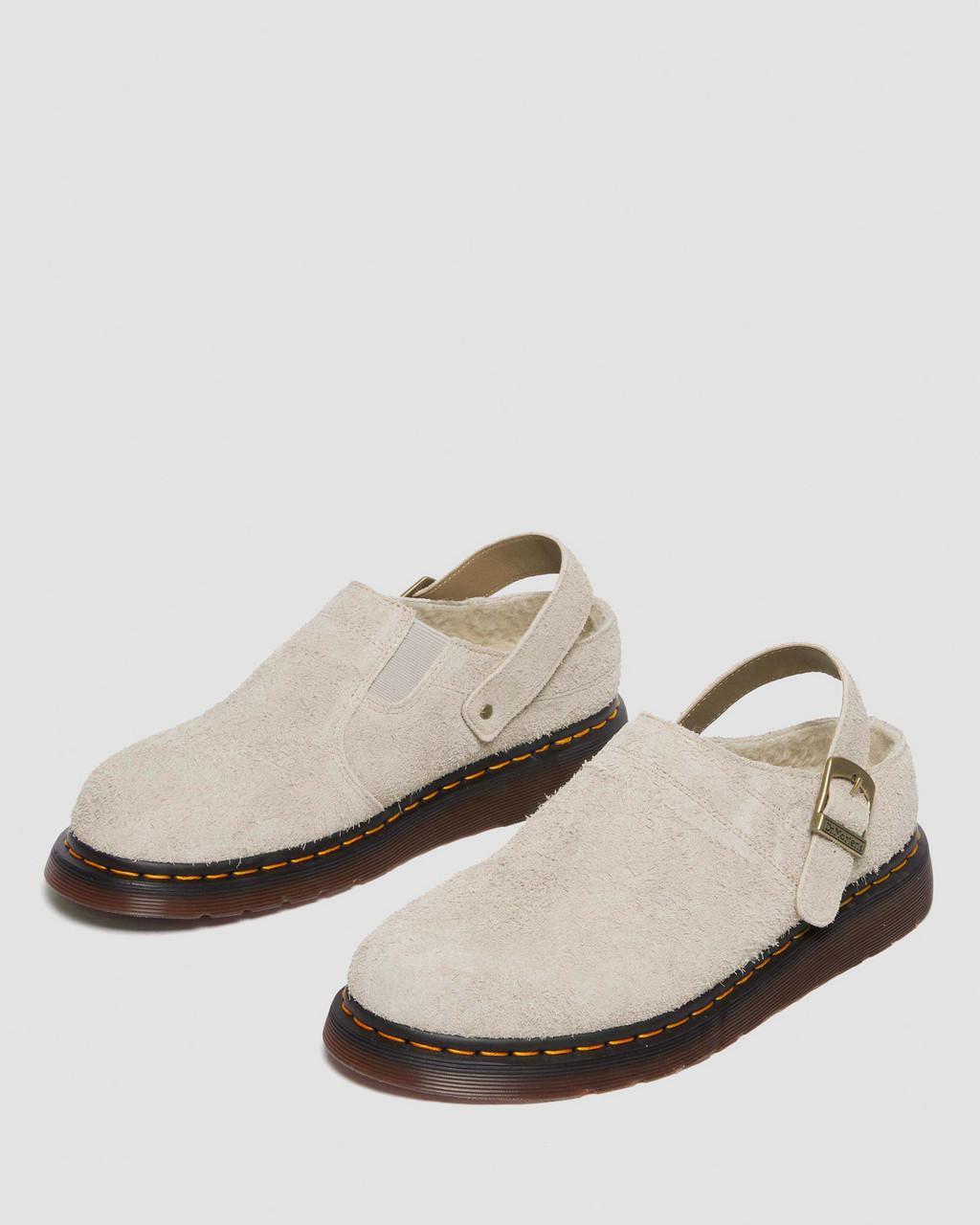 Mulas Dr Martens Isham Faux Shearling Lined Suede Slingback Hombre Beige | 74355589