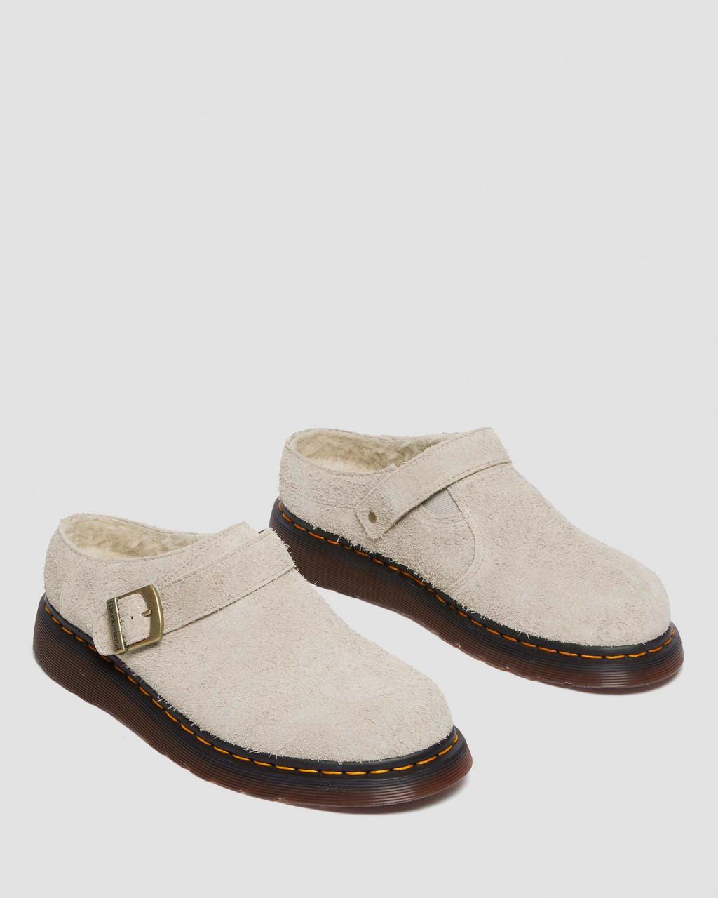 Mulas Dr Martens Isham Faux Shearling Lined Suede Slingback Hombre Beige | 74355589