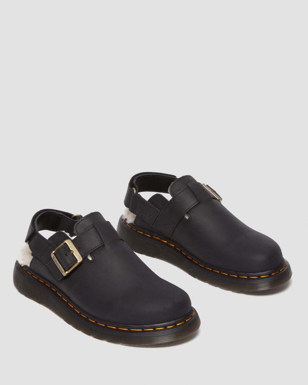 Mulas Dr Martens Jorge II Faux Fur Lined Slingback Hombre Negros | 19015303