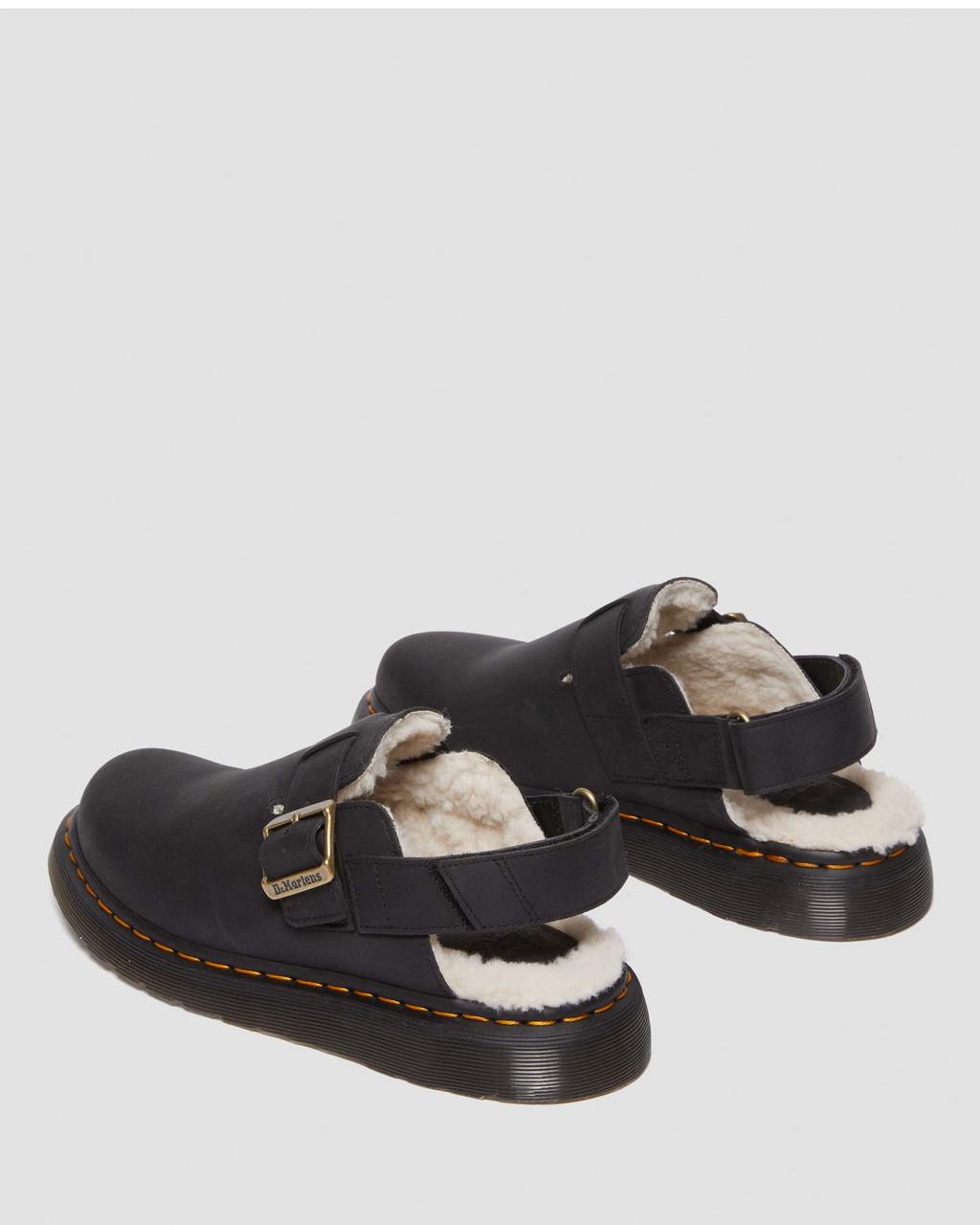 Mulas Dr Martens Jorge II Faux Fur Lined Slingback Hombre Negros | 19015303