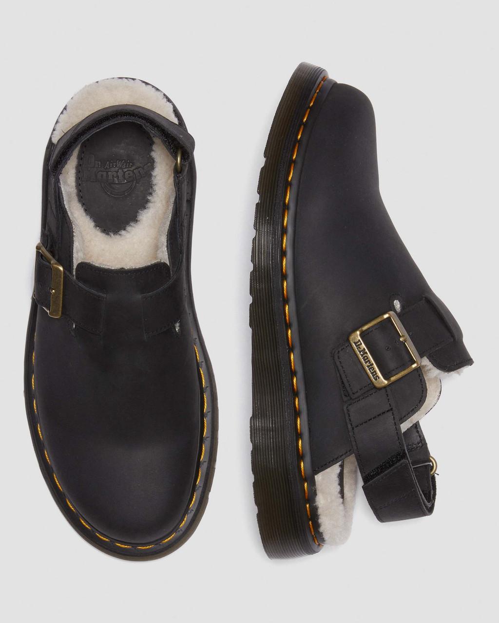 Mulas Dr Martens Jorge II Faux Fur Lined Slingback Hombre Negros | 19015303