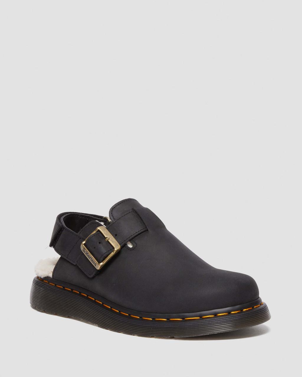 Mulas Dr Martens Jorge II Faux Fur Lined Slingback Hombre Negros | 19015303